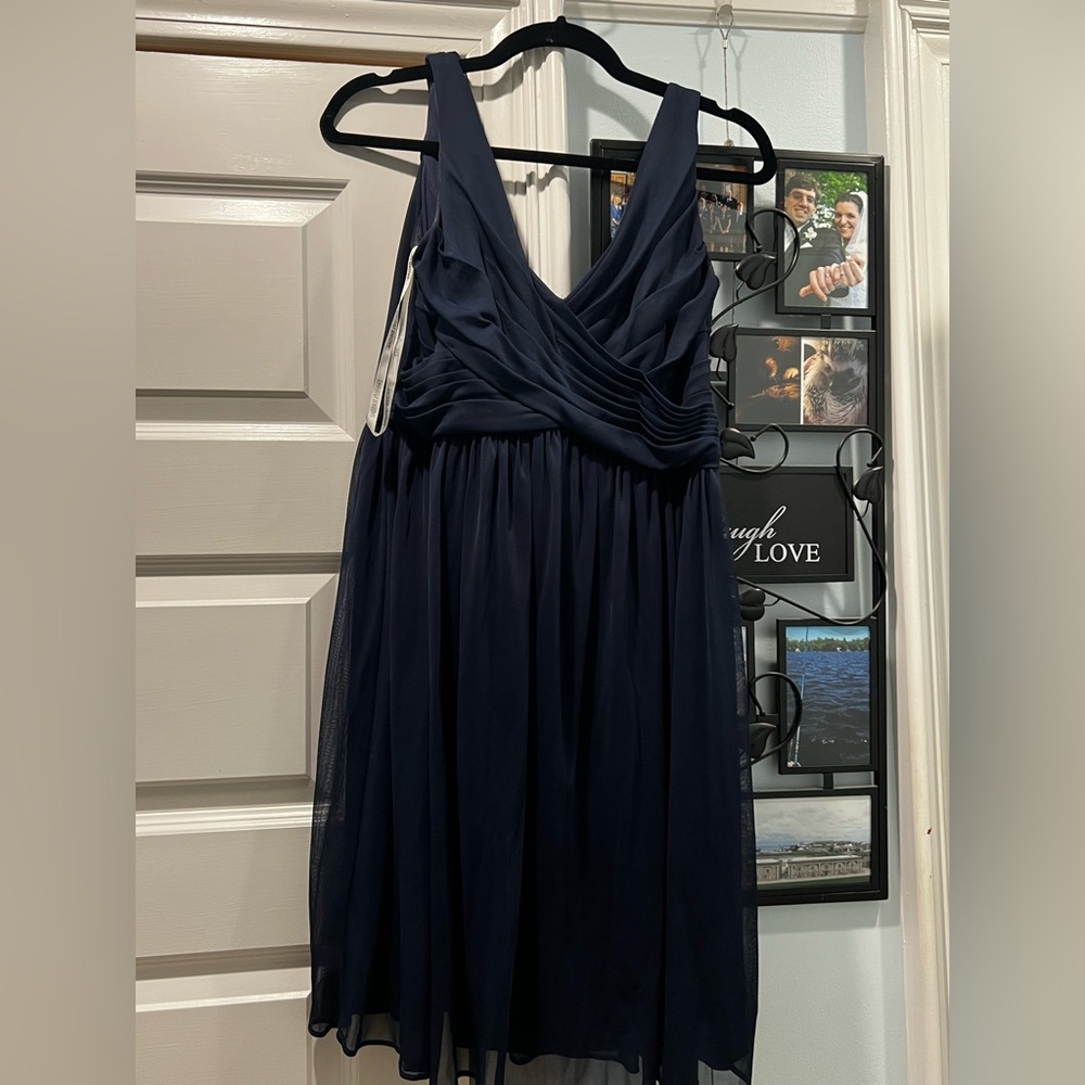 David's Bridal Deep Blue Dress
